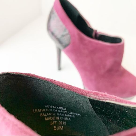 Bandolino Purple Suede Platform Bootie SZ 5.5 - Picture 8 of 8